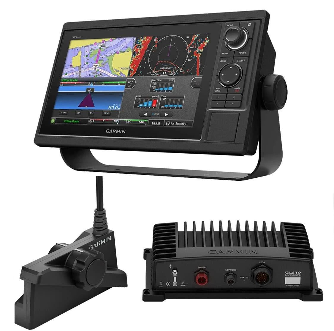 Garmin GPSMAP 1022 LiveScope Plus LVS34 Fish Finder Bundle 10-inch
